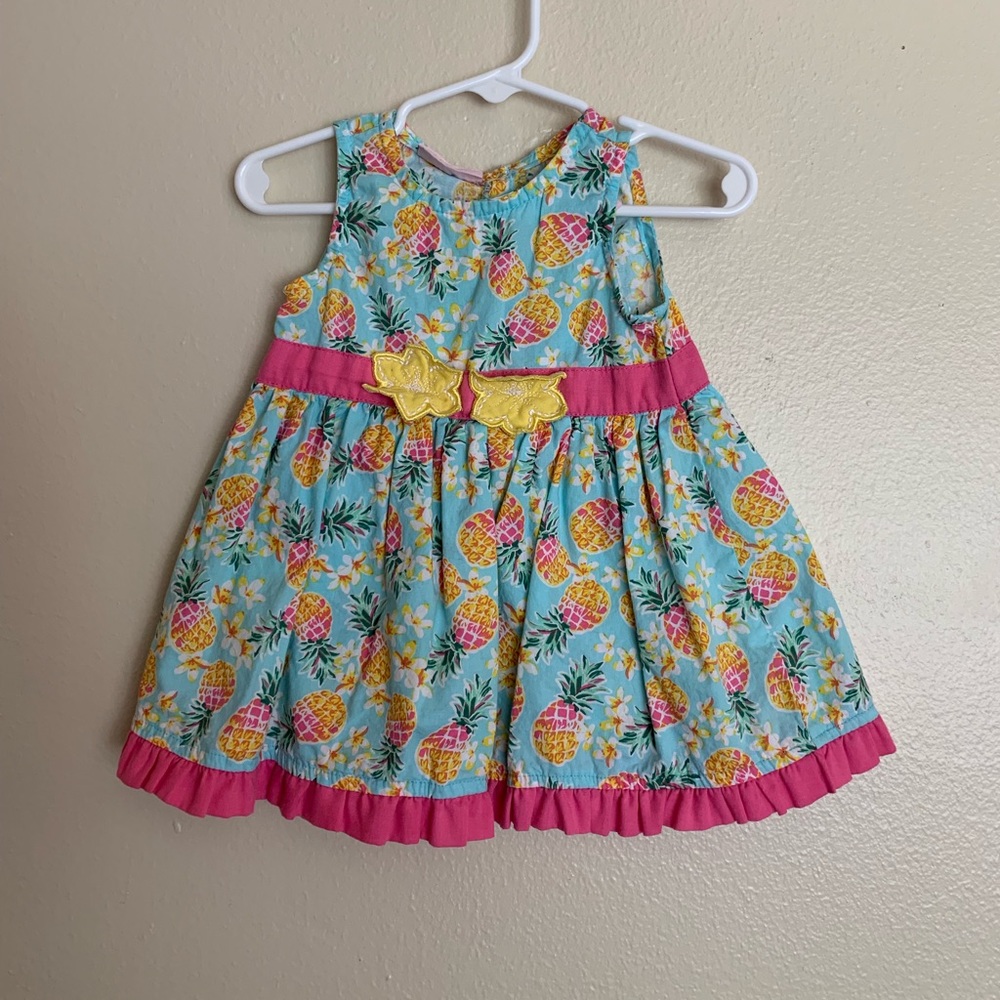 💕Girls 12 month Hawaiian pineapple dress